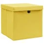 Storage boxes with lids 10 pcs yellow fabric 32x32x32 cm by vidaXL, Storage baskets - Ref: Foro24-288368, Price: 64,06 €, Dis...