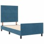 Estructura de cama Azul oscuro 90 x 190 cm Terciopelo