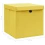 Storage boxes with lids 10 pcs yellow fabric 32x32x32 cm by vidaXL, Storage baskets - Ref: Foro24-288368, Price: 64,06 €, Dis...