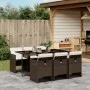 7-piece garden dining set with brown synthetic rattan cushions by vidaXL, Garden sets - Ref: Foro24-3277676, Price: 533,62 €,...