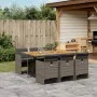 Set comedor jardín 7 pzas y cojines ratán sintético gris de vidaXL, Conjuntos de jardín - Ref: Foro24-3277681, Precio: 593,93...
