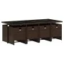 Garten-Essgruppe 9-teilig und braune synthetische Rattankissen von vidaXL, Gartensets - Ref: Foro24-3277688, Preis: 710,12 €,...