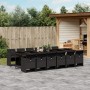 Garten-Essgruppe mit Kissen, 13-teilig, schwarzes synthetisches Rattan von vidaXL, Gartensets - Ref: Foro24-3277710, Preis: 9...