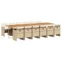 Garten-Essgruppe mit Kissen, 13-teilig, beiges synthetisches Rattan von vidaXL, Gartensets - Ref: Foro24-3277719, Preis: 1,00...