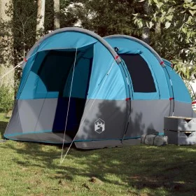 Blaues wasserdichtes 4-Personen-Tunnelzelt von vidaXL, Zelte - Ref: Foro24-94632, Preis: 172,27 €, Rabatt: %