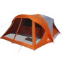 Tienda de campaña familiar 6 personas impermeable gris naranja
