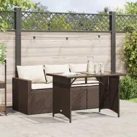 Garden dining set and cushions 2 pieces brown synthetic rattan by vidaXL, Garden sets - Ref: Foro24-366330, Price: 268,20 €, ...