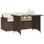 Garten-Essgruppe und Kissen, 2-teilig, braunes synthetisches Rattan von vidaXL, Gartensets - Ref: Foro24-366330, Preis: 257,8...