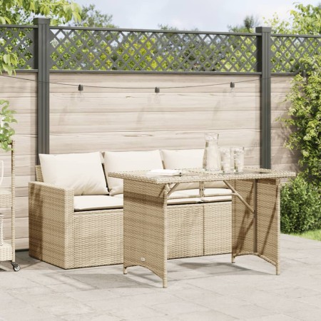 2-piece garden dining set with beige synthetic rattan cushions by vidaXL, Garden sets - Ref: Foro24-366332, Price: 273,23 €, ...