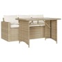 2-piece garden dining set with beige synthetic rattan cushions by vidaXL, Garden sets - Ref: Foro24-366332, Price: 273,23 €, ...