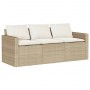 2-teilige Garten-Essgruppe mit beigen Kissen aus synthetischem Rattan von vidaXL, Gartensets - Ref: Foro24-366332, Preis: 262...