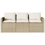 2-teilige Garten-Essgruppe mit beigen Kissen aus synthetischem Rattan von vidaXL, Gartensets - Ref: Foro24-366332, Preis: 284...