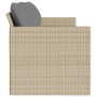 3-seater garden sofa with beige synthetic rattan cushions by vidaXL, Outdoor sofas - Ref: Foro24-366345, Price: 215,38 €, Dis...