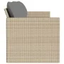 3-seater garden sofa with beige synthetic rattan cushions by vidaXL, Outdoor sofas - Ref: Foro24-366345, Price: 213,49 €, Dis...