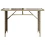 Gartentisch Glasoberfläche PE Rattan Beige 110x68x70 cm von vidaXL, Gartentische - Ref: Foro24-366353, Preis: 97,65 €, Rabatt: %
