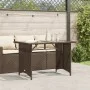 Gartentischoberfläche Glas PE Rattan braun 110x68x70 cm von vidaXL, Gartentische - Ref: Foro24-366351, Preis: 97,90 €, Rabatt: %