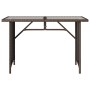 Garden table top glass PE rattan brown 110x68x70 cm by vidaXL, Garden tables - Ref: Foro24-366351, Price: 99,61 €, Discount: %