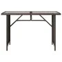 Garden table top glass PE rattan brown 110x68x70 cm by vidaXL, Garden tables - Ref: Foro24-366351, Price: 97,91 €, Discount: %