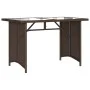 Garden table top glass PE rattan brown 110x68x70 cm by vidaXL, Garden tables - Ref: Foro24-366351, Price: 97,91 €, Discount: %