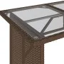 Garden table top glass PE rattan brown 110x68x70 cm by vidaXL, Garden tables - Ref: Foro24-366351, Price: 97,91 €, Discount: %