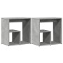 Beistelltisch 2 Stück betongraues Holzwerkstoff 50x30x50 cm von vidaXL, Seitentische - Ref: Foro24-840562, Preis: 51,00 €, Ra...
