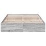 Cama con cajones madera ingeniería gris Sonoma 160x200 cm de vidaXL, Camas y somieres - Ref: Foro24-3280648, Precio: 177,58 €...