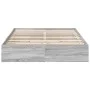 Sonoma gray engineered wood bed with drawers 160x200 cm by vidaXL, Beds and slatted bases - Ref: Foro24-3280648, Price: 174,5...