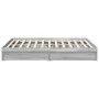 Sonoma gray engineered wood bed with drawers 160x200 cm by vidaXL, Beds and slatted bases - Ref: Foro24-3280648, Price: 174,5...
