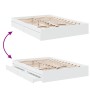 White engineered wood bed frame with drawers 160x200 cm by vidaXL, Beds and slatted bases - Ref: Foro24-3280643, Price: 230,2...
