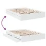 White engineered wood bed frame with drawers 160x200 cm by vidaXL, Beds and slatted bases - Ref: Foro24-3280643, Price: 226,6...