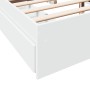 White engineered wood bed frame with drawers 160x200 cm by vidaXL, Beds and slatted bases - Ref: Foro24-3280643, Price: 230,2...