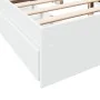 White engineered wood bed frame with drawers 160x200 cm by vidaXL, Beds and slatted bases - Ref: Foro24-3280643, Price: 226,6...