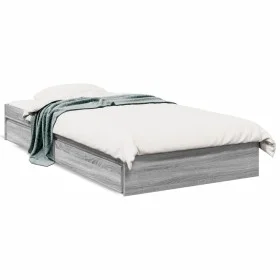 Sonoma gray engineered wood bed with drawers 90x200 cm by vidaXL, Beds and slatted bases - Ref: Foro24-3280683, Price: 131,59...