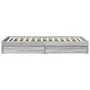 Sonoma gray engineered wood bed with drawers 90x200 cm by vidaXL, Beds and slatted bases - Ref: Foro24-3280683, Price: 131,59...
