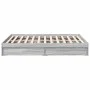 Sonoma gray engineered wood bed with drawers 135x190 cm by vidaXL, Beds and slatted bases - Ref: Foro24-3280697, Price: 170,3...