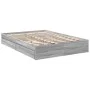 Sonoma gray engineered wood bed with drawers 135x190 cm by vidaXL, Beds and slatted bases - Ref: Foro24-3280697, Price: 170,3...