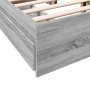 Cama con cajones madera de ingeniería gris Sonoma 135x190 cm de vidaXL, Camas y somieres - Ref: Foro24-3280697, Precio: 171,6...