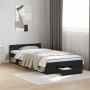Cama con cajón madera de ingeniería negro 90x190 cm de vidaXL, Camas y somieres - Ref: Foro24-3280784, Precio: 132,17 €, Desc...