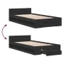 Cama con cajón madera de ingeniería negro 90x190 cm de vidaXL, Camas y somieres - Ref: Foro24-3280784, Precio: 130,60 €, Desc...