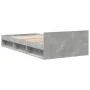 Concrete gray engineered wood bed with drawer 90x190 cm by vidaXL, Beds and slatted bases - Ref: Foro24-3280786, Price: 127,2...