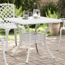 Weißer Gartentisch aus Aluminiumguss, 80 x 80 x 75 cm von vidaXL, Gartentische - Ref: Foro24-4002813, Preis: 213,63 €, Rabatt: %