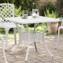 Weißer Gartentisch aus Aluminiumguss, 80 x 80 x 75 cm von vidaXL, Gartentische - Ref: Foro24-4002813, Preis: 217,93 €, Rabatt: %