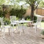Weißer Gartentisch aus Aluminiumguss, 80 x 80 x 75 cm von vidaXL, Gartentische - Ref: Foro24-4002813, Preis: 217,93 €, Rabatt: %
