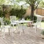 White cast aluminum garden table 80x80x75 cm by vidaXL, Garden tables - Ref: Foro24-4002813, Price: 213,60 €, Discount: %