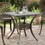 Gartentisch aus bronzefarbenem Aluminiumguss, 80 x 80 x 75 cm von vidaXL, Gartentische - Ref: Foro24-4002811, Preis: 205,08 €...