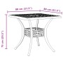 Gartentisch aus bronzefarbenem Aluminiumguss, 80 x 80 x 75 cm von vidaXL, Gartentische - Ref: Foro24-4002811, Preis: 205,08 €...