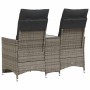 2-Sitzer-Gartensofa mit grauem PE-Rattantisch von vidaXL, Outdoor-Sofas - Ref: Foro24-365712, Preis: 246,20 €, Rabatt: %