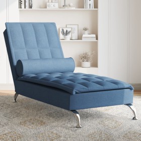 Sofá diván de masaje con cojín de tela azul
