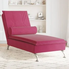 Massage Divan Sofa with Red Velvet Cushion by vidaXL, Daybeds - Ref: Foro24-379454, Price: 108,56 €, Discount: %