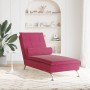 Sofá diván de masaje con cojín de terciopelo rojo tinto de vidaXL, Divanes - Ref: Foro24-379454, Precio: 103,84 €, Descuento: %